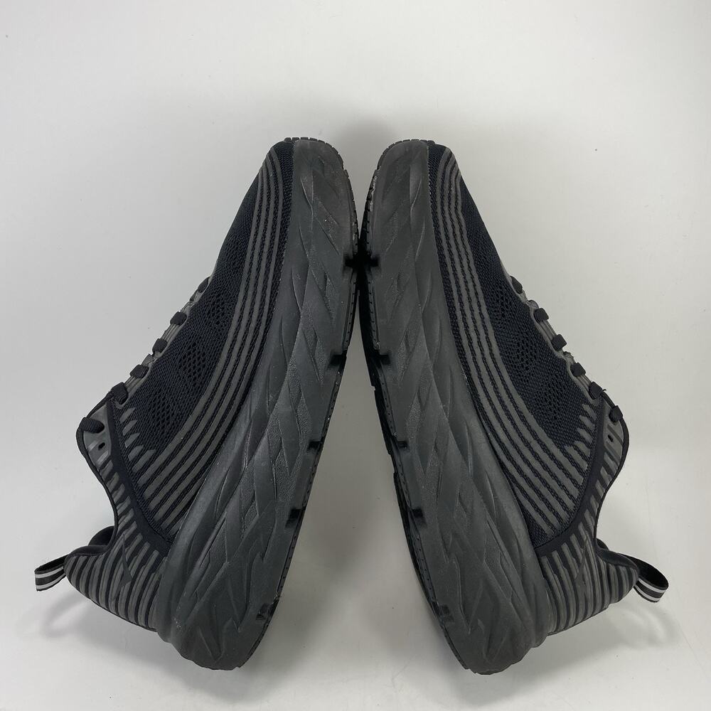 Hoka One One Bondi 6 Womens Size 8.5 B Triple Black BBLC Running Shoes - Picture 6 of 11